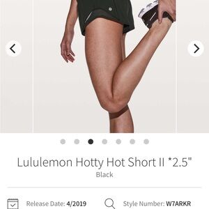 lululemon athletica Black Athletic Shorts